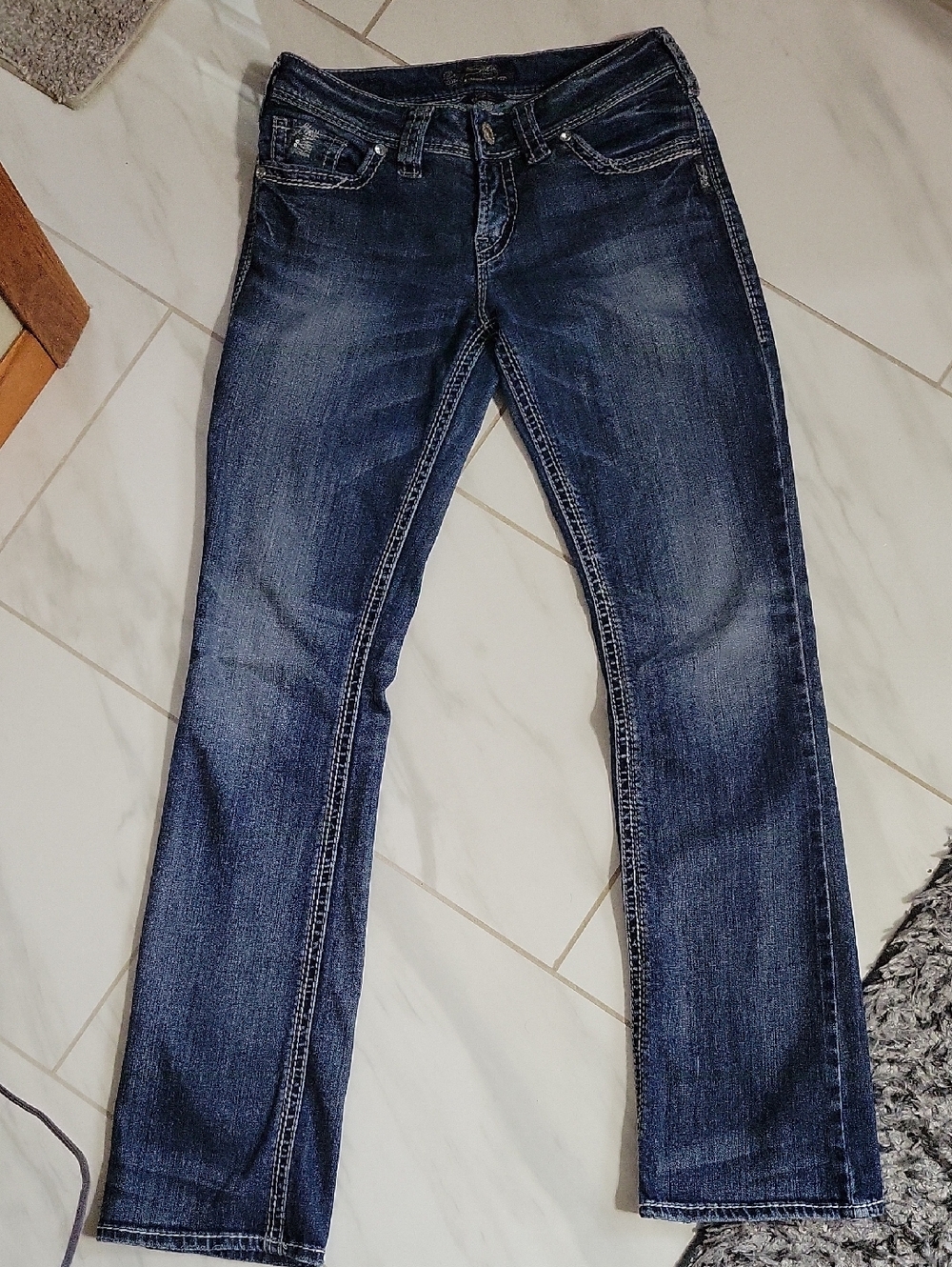 Silver Jeans Women's Blue Boot Cut Stretch Denim
